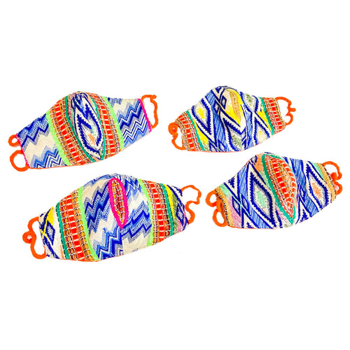 Zinnia Mask, LARGE/ BLUE